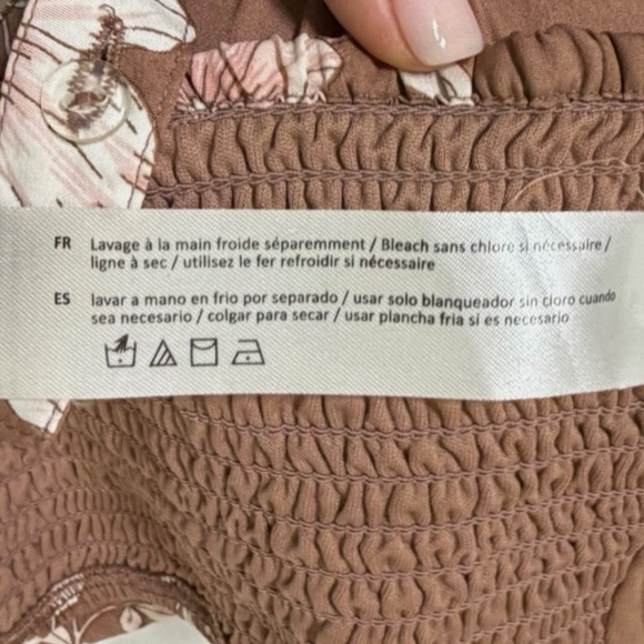 Band of Gypsies-Smocked Floral Bustier Crop Top – Size M – BNWT- BOG Collective - Picture 6 of 9